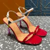 Famous Designers Sandals shoes for womens Patent Leather patchwork buckle Fashion Baked lacquer heel shoe 9.5CM high heeled Rome Sandal 35-42 with box