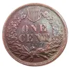 US08 Hobo níquel 1877 Indian Cent Penny enfrentando crânio esqueleto zumbi cópia moeda pingente acessórios Coins217V