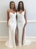 Платья Vestido Вечернее платье Китай Спагетти Милая слоновая кость Спандекс Платье для выпускного вечера Сексуальное платье-футляр с разрезом по красной ковровой дорожке7085953