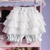 Shorts pour femme Harajuku dentelle douce Lolita Shorts jupes japonais Kawaii JK taille élastique sécurité pantalons courts Cutecore ldd240312