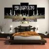 Populaire Wall Art ingelijste Canvas Mode Abstract 5 Stuks Islamitische Decoratieve Olieverfschilderijen Moslim Moderne Pictures Home Decor165i