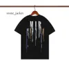 Amirir Designer Mannen T-shirts Klassieke Foundation Korte Mouw Luxe Hip Hop Straat Populaire Mannen Vrouwen T-shirt Puur Katoen 7690