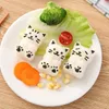 Cat Shape Rice Mold Onigiri Maker Sushi with Roasted Seaweed Embossers DIY Kitchen Tool Set 240304