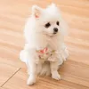 Princess Flower Lace Dress Spring Summer Clothes For Small Party Dog Kjol Valp Pet Costume Pets Outfits 201128203L