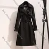 Kvinnorjackor Burberyy Coat Womens Jacket Designer Jacket Autumn Mid Length Trench Coat Korean Fashion Winter Bälte Bur Jacket för kvinna 693