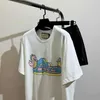 T-shirts pour hommes Marque de concepteur 2024 Début du printemps Nouveau Fun Kawaii Dinosaur Lettre Imprimé T-shirt à col rond pour les femmes HXFY