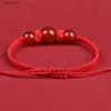 Beaded Chinese Style Dragon Armband 2024 Dragon Year Lucky Red Rope Armband Xmas Near Year Giftl24213