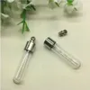 SCREW CAP tube 35 6mm glass vial pendant crystal Glass Perfume Locket rice vial Screw cap Necklace charm fill bottle12505