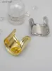 Bracelet d'ouvertures asymétriques en métal perlé Europe États-Unis Tempérament Exagéré Mode Personnalité Large Bracelet 2022L24213