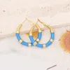 Jewelry Drip Oil Stainless Steel Personalized Exaggerated INS Style Trendy Earrings E436