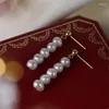 Dangle Earrings Elegant Natural Freshwater Pearl For Women Simple Luxury Jewelry Long Tassel Real Baroque Pearls Drop Earring Aesthetic