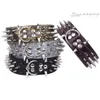 Hele-2inch Brede Scherpe Spikes Bezaaid Hoorn Nagels Lederen Halsbanden Voor Pitbull Mastiff MAAT M L 235J