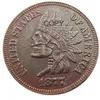 US08 Hobo nickel 1877 Cent indien Penny face crâne squelette zombie copie pièce pendentif accessoires Coins308S