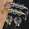 96mm fashion deluxe glass crystal wine cabinet dresser door handle silver golden drawer knobs pulls 3.75" glass diamond handles