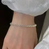 Bransolek fanyin 2pcs/zestaw błyszczący kolorowa kryształowa bransoletka elastyczna elastyczna bransoletka słodka biżuteria ldd240312