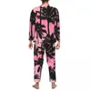 Heren nachtkleding Sunset Beach Print Pyjamasets Herfst Palmboom Zacht Thuis Heren 2-delig Los Oversized Grafisch Nachtkleding Verjaardagscadeau