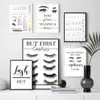 Paintings Fashion Makeup Lash False Eyelashes Wall Art Canvas Painting Nordic Posters And Prints Pictures For Beauty Salon Room De225L