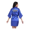 Home Kleidung Sorority Fraternity Lose Seidenbademantel Spitze Satin Brautkleidung Robe 210901 Drop Delivery Garden Wear Dh2Lr