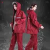 Raincoats Adult Thick Waterproof RainCoat Rain Coat Motorcycle Rainsuit Rainwear Suit Reflective Riding