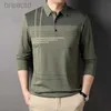 Męskie koszule polo z polą polo sprężyna nowa odzież streetwearna Business Casual Basic Cotton LDD240312