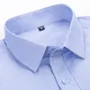 Mens Shortsleeved Shirt Business Casual Classic Plaid Striped Plaid Mens Social Dress Shirt Purple Blue Fashion CH 240312