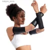 Protective Sleeves Women Small Gloves Exercises Bicep Trimmers Shapewear Sets Woman Body Shaper Faux Leather Arm Sleeves Compression Sleeves L240312