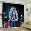 Rideaux occultants personnalisés, impression 3D de billard, décoration de fenêtre, pour salon, chambre à coucher, bureau, tapisserie murale el 278j