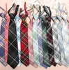 Adjustable Uniform Neckties JK Plaid Pre- Tied Tie Halloween Party School Student Cosplay Photography Props Great Christmas Gift