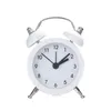 その他の時計アクセサリーベル番号目覚まし時計かわいいホームレトロポータブルクォーツ電子ミニ装飾テーブルラウンド耐久性アダプデスクdoublel2403