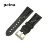 22mm 24mm Man New Top Grade Black Diving Silicone Rubber Watch Bands Strap for Panerai Bands2028