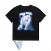 Maglietta estiva di lusso Donna Uomo Abbigliamento firmato T-shirt larghe Tops Uomo Casual Street Graffiti Camicie Classic Arrow Maglietta manica corta Offs Magliette bianche 3d4a