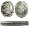 Buste drapé US 1797, petit aigle, pièces de copie plaquées argent, matrices artisanales en métal, usine de fabrication 254H
