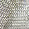 Ship2mm super close Klarer Kristall-Strass-Perlenbesatz, Diamant-Mesh-Fix oder selbstklebende Rolle, Strass-Applikationsband f330g