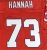 1984 Vintage Football 73 John Hannah Jerseys 56 Andre Tippett Team Retro Red 75th Anniversary for Sport Fan Haftery i Szyczenie oddychającego czystego munduru bawełnianego