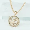 FJ 12 stjärntecken Kvinnor Mens 585 Rose Gold Color Constellation Pendants Fiskar Aquarius Curb Necklace Chain1247K