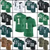 Jalen gör ont 26 Saquon Barkley Jason Kelce Football Jersey AJ Brown Kelly Green Devonta Smith Brian Dawkins Nolan Haason Reddick Darius Slay Goedert Mailata Reggie