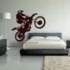 Motocross Vinyl Wall Sticker Motorcykel Moto Wall Decals Hemdekal för vardagsrum sovrum dekoration smuts Bike272W