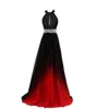 2018 New Sexy New Ombre Long Evening Prom Dresses Chiffon Beaded A Line Plus Size FloorLength Gradient Formal Party Gown QC12432875967