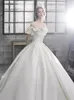 Abiti da sposa di lusso con scollo a cuore Abiti da sposa con spalle scoperte Abiti da sposa robe de mariage Fiori in raso principessa su misura abiti da sposa taglie forti