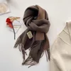 Sciarpe Sciarpa alla moda Tinta unita fronte-retro unisex con nappa Morbido accessorio invernale caldo per il comfort meteorologico
