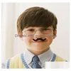 Autres fournitures de fête d'événement 12pcs / set costume d'Halloween fausse moustache moustache drôle barbe moustache pour ADT enfants jouets SL46 Drop Deliver Dhizv