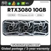 Jieshuo Nvidia RTX 3080 10G Oyun Grafikleri GDDR6X GPU AI Üç Fan Madencilik Grafikleri 320bit PCI Express X16 4.0 Bilgisayar Masaüstü