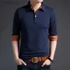 Polos pour hommes mode coréenne manches Polos printemps nouveau T-shirt vêtements affaires décontracté coton ldd240312