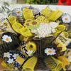 Decoratieve bloemen raamhangende slinger bij festival handgemaakte dagkrans kaboutervorm decoratie fijn huis voor