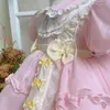 Vestidos de menina verão espanhol lolita princesa vestido de baile arco renda bordado design festa de aniversário para meninas páscoa eid a1607