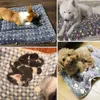 ペットドッグハウス猫の肥厚フランネル冬と秋のマットパッド両面犬睡眠床マットブランケットアンチスリップクッション291n