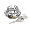 Super Small Male Chastity Device Stainless Steel Mens Cock Cage Metal Penis Restraint Locking Cockring BDSM Bondage Adult Game Sex Toy