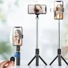 Gimbal 3in1 Wireless Bluetooth Selfie Stick Selfie Stativ mit Selbst Timer Füllung Licht für iOS/Android/Xiaomi -Taste Verschlussstift Stick Stick