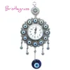 BRISTLEGRASS Türkische Nazar Blue Evil Eye Quarz-Wanduhr zum Aufhängen, Anhänger, Amulette, Glücksbringer, Segen, Schutz, Heimdekoration, 2276 Stück