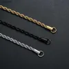 Bracelet en acier inoxydable 316L avec perles, prix de gros, doré, noir, chaîne torsadée, pour hommes et femmes, cadeau à la mode, bijoux L24213